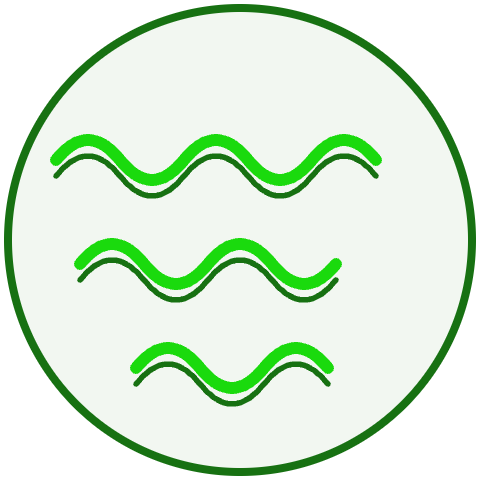 illustratie-spirulina Illustratie van spirulina onder de microscoop